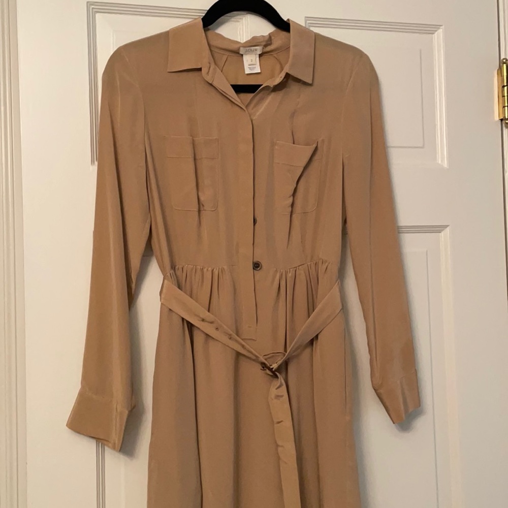 J.Crew Silk Long Sleeve Dress